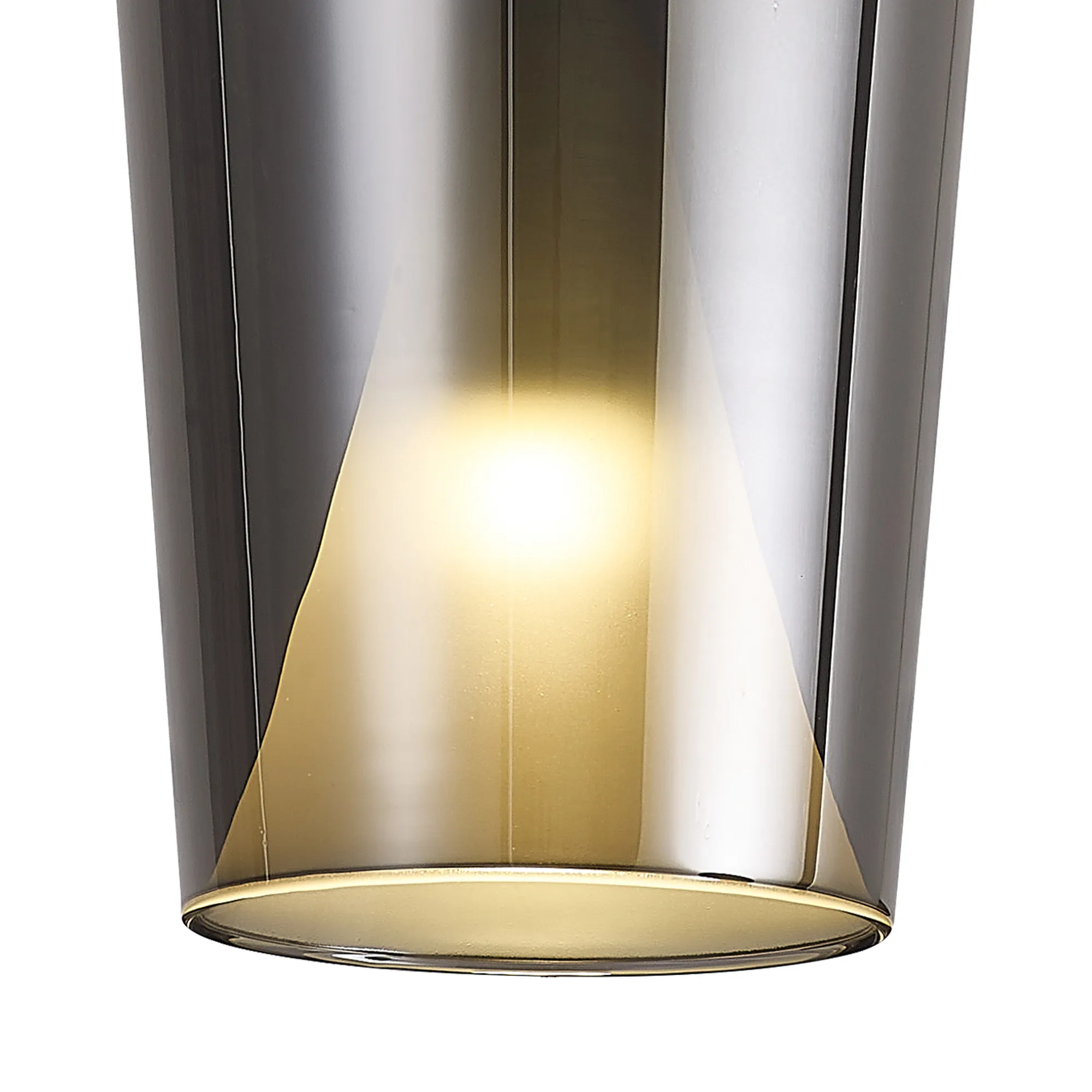 Elsa Assembly Pendant (WITHOUT PLATE) Champagne Glass Shade 1 Light Chrome Glass M8252  Mantra Elsa Bespoke